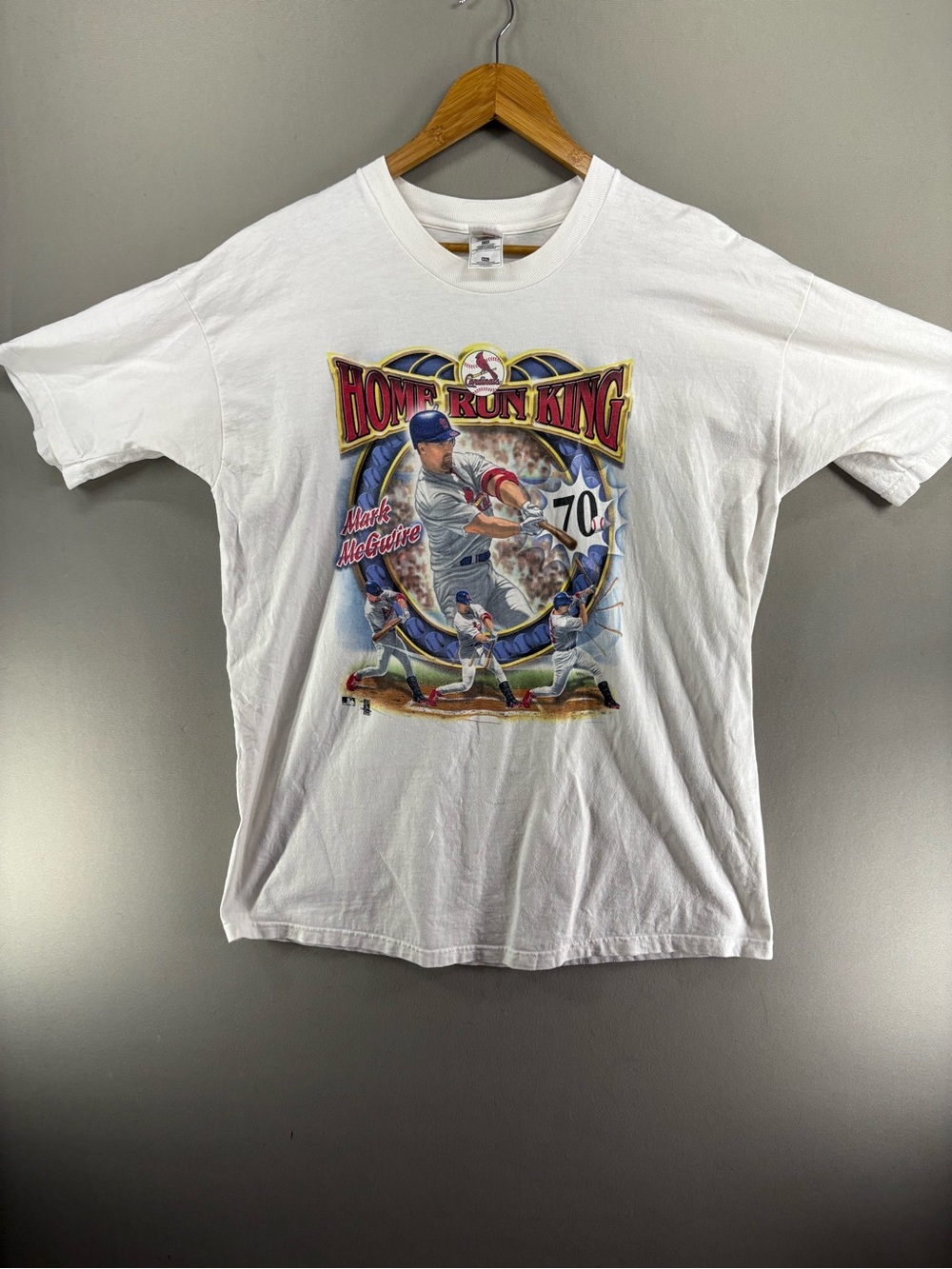 Vtg 1998 Mark McGwire Home Run King 70 Black XXL T-Shirt. MLB St Louis Cardinals
